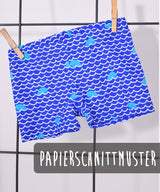 PAPER PATTERN. # 113 BADE.meister 4 kids Swim Shorts Single size 92-164