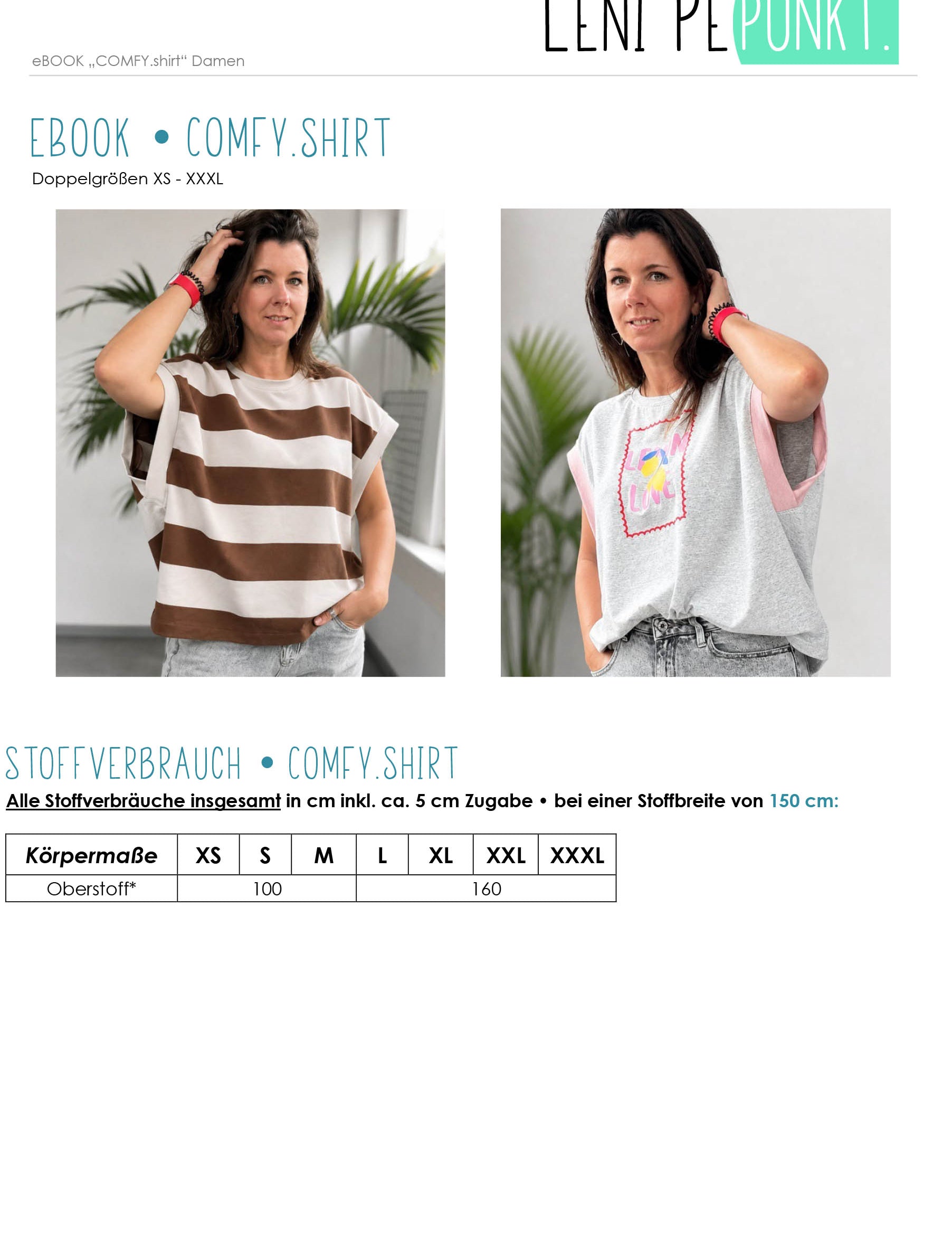 185 COMFYshirt leni pepunkt - Materialverbrauch