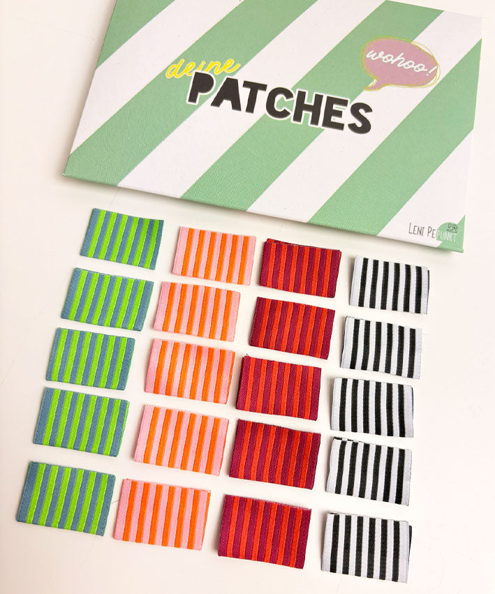 25 PATCH BUNDLE STRIPES vertikal Webetikett 4 Fbn a 5 - 1