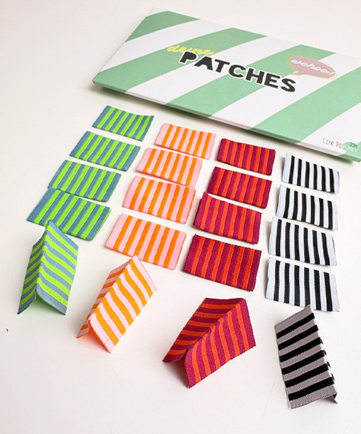 25 PATCH BUNDLE STRIPES vertikal Webetikett 4 Fbn a 5 - 3