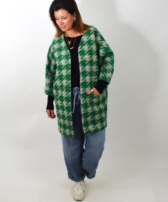 BATcoat leni pepunkt Grn Hahnentritt 3