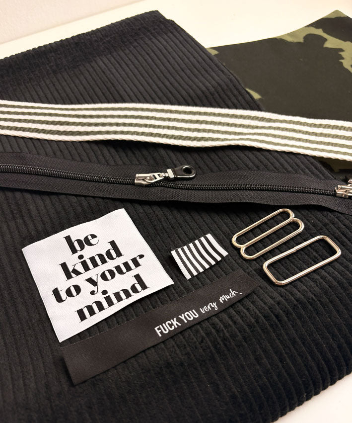 Nähpaket BESTIE.bag | Kord Schwarz | NP-B103