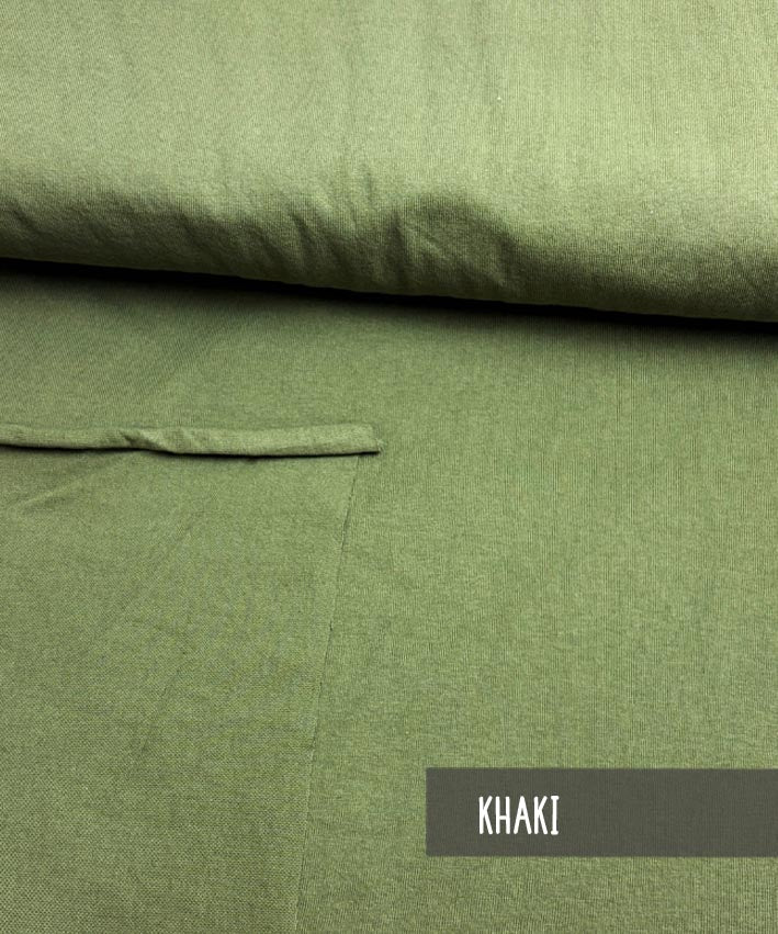 Baumwoll Jersey khaki 3 leni pepunkt