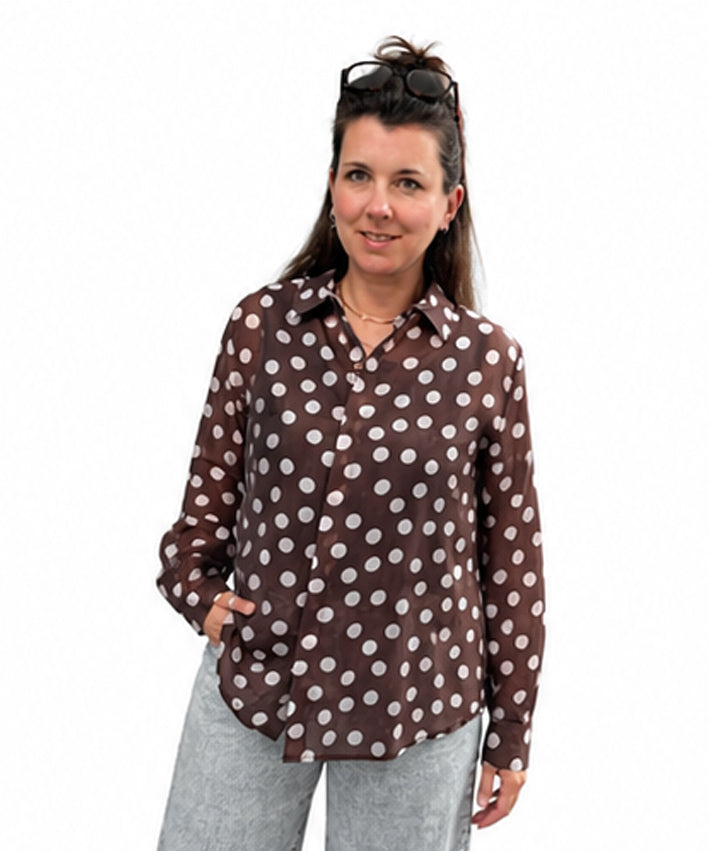 Bluse Dots durchscheinend Teaser 1