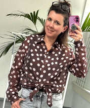 Bluse Dots durchscheinend Teaser 4