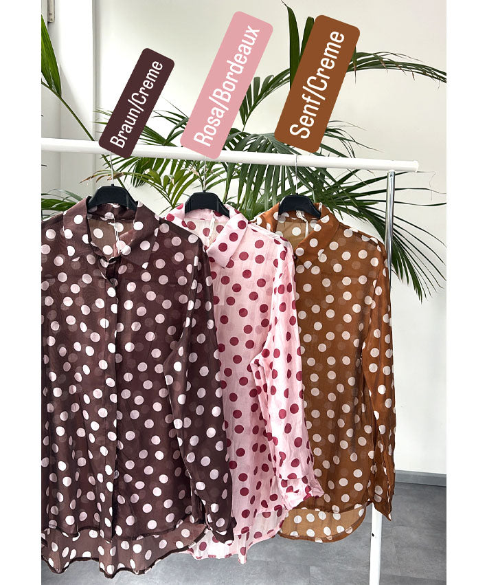 Bluse Dots durchscheinend Teaser 7