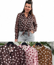Bluse Dots durchscheinend Teaser 8