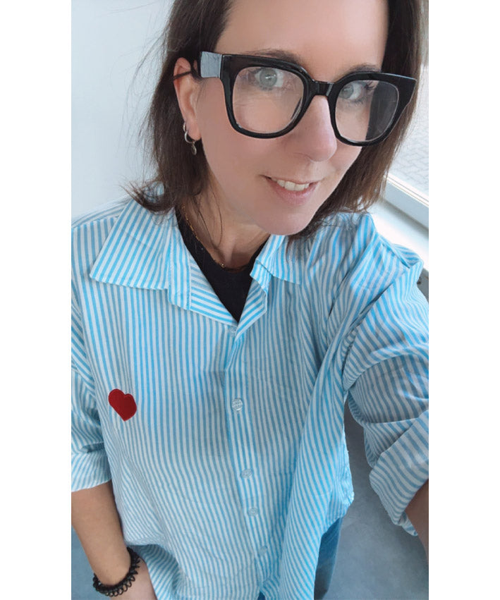 Bluse Streifen blau_weiss Herz Stickerei 1
