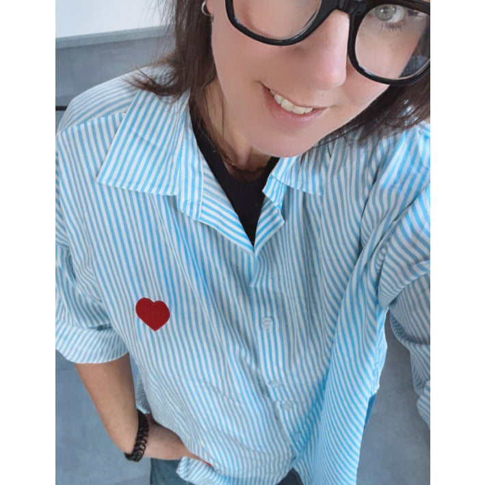 Bluse Streifen blau_weiss Herz Stickerei 2
