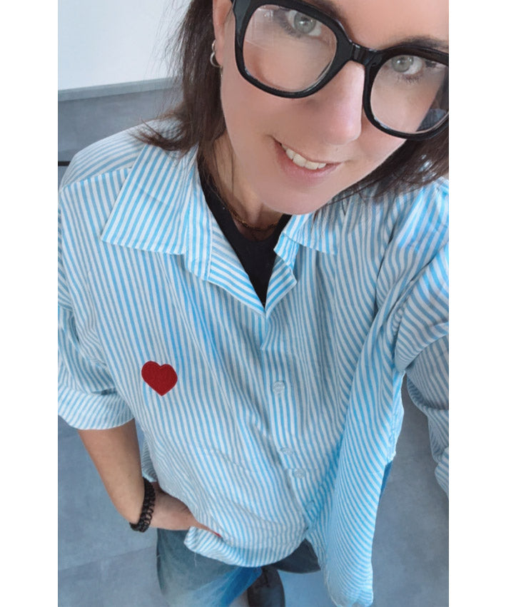 Bluse Streifen blau_weiss Herz Stickerei 2