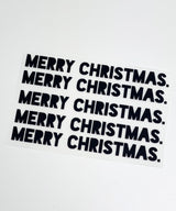 Bügelbild SET | MERRY CHRISTMAS | schwarz |  5 Stück