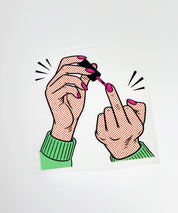 Bügelbild "Nail Rebel" | 2 Farben