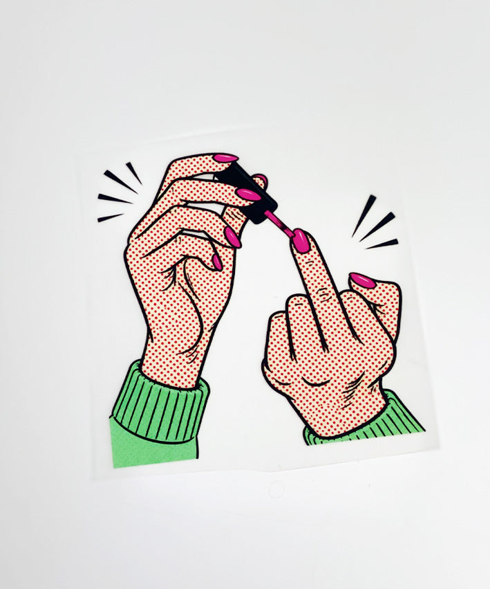 Bügelbild "Nail Rebel" | 2 Farben