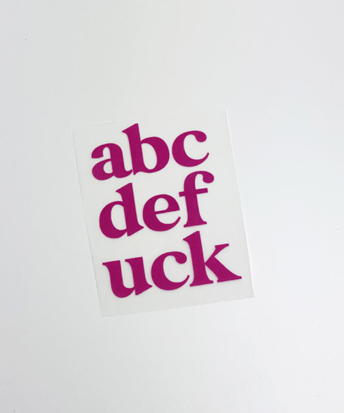 Bügelbild | abcdef** | pink