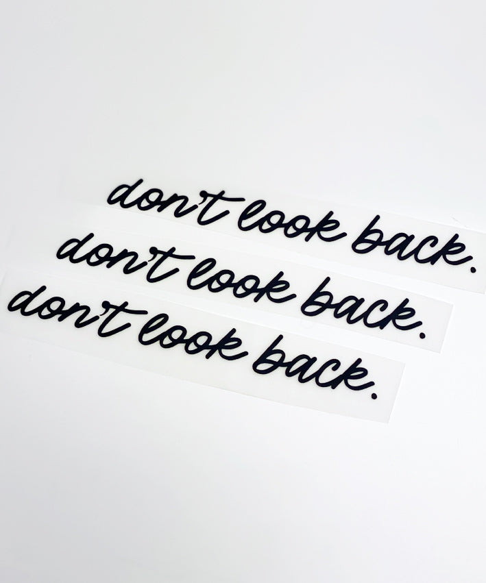 Bügelbild | don´t look back. | Set 3 Stück | schwarz