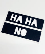 Bügelbild HA HA - NO | schwarz