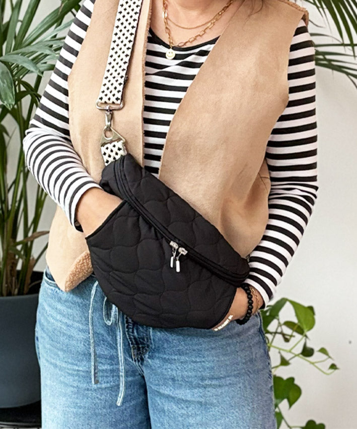 CROSSBODYmuff Stepper doublesided Schwarz 2