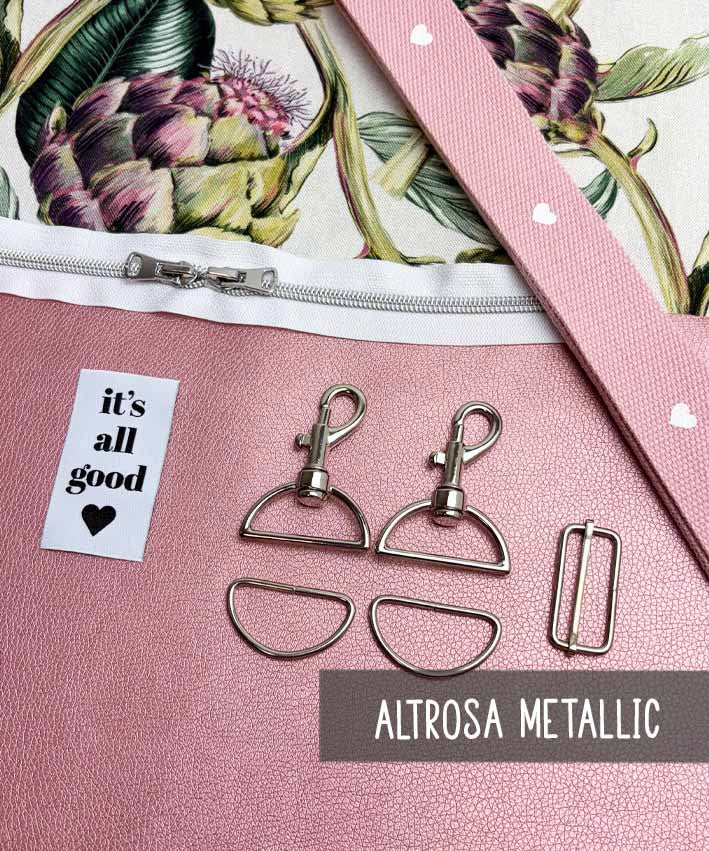 CUBEbag Materialset MeatallicKunstleder altrosa 1