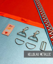 CUBEbag Materialset MeatallicKunstleder hellblau 2