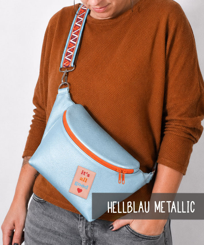 CUBEbag Materialset MeatallicKunstleder hellblau 3