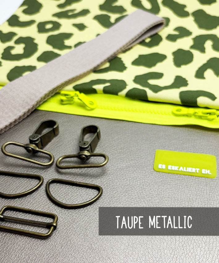CUBEbag Materialset MeatallicKunstleder taupe 1