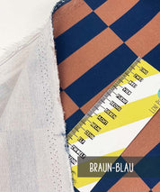 Canvas Square braun-blau 1