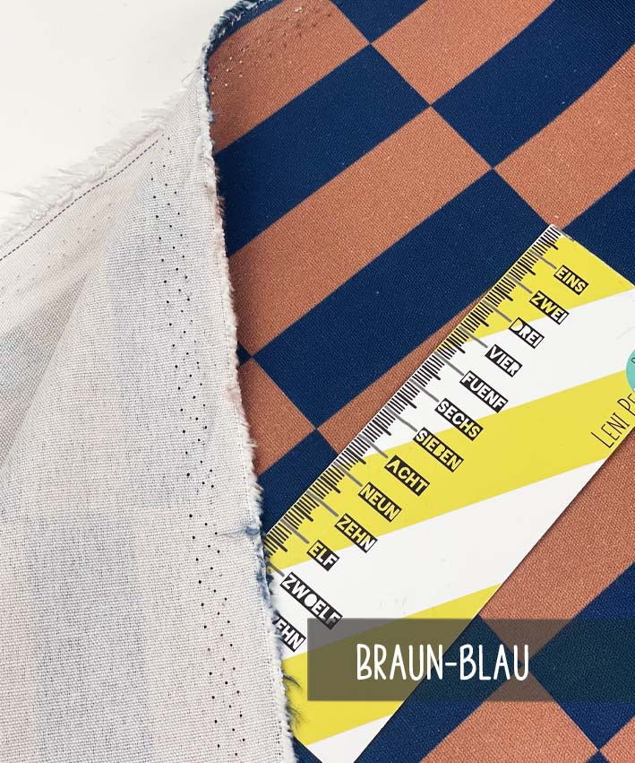 Canvas Square braun-blau 1