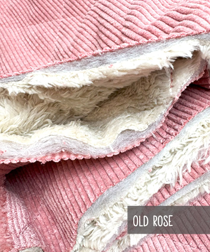 Cord Fellrckseite gesteppt rosa 1