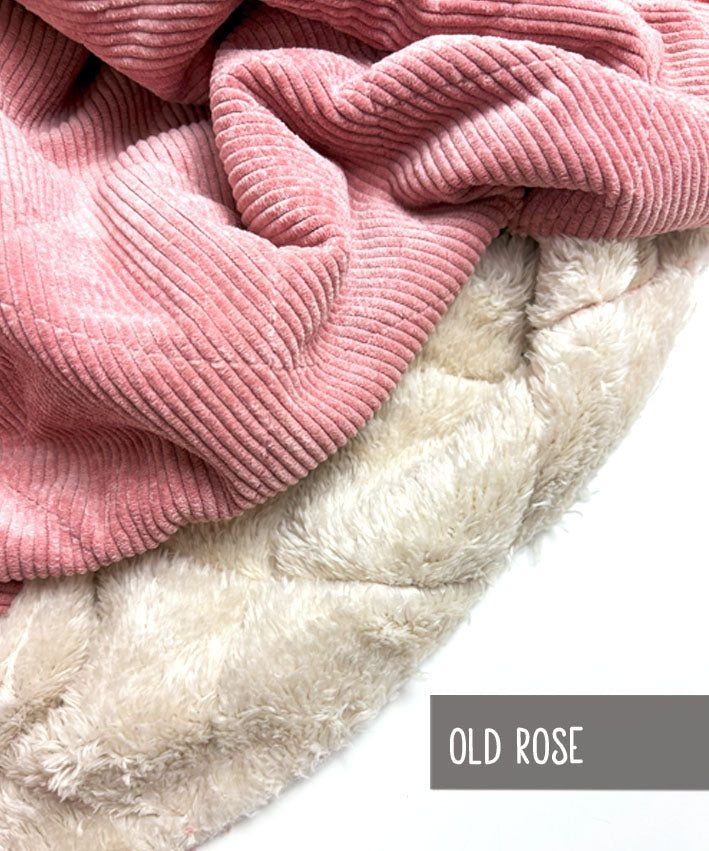 Cord Fellrckseite gesteppt rosa 2