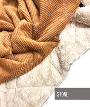 Cord Fellrckseite gesteppt stone