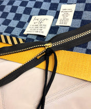 DIY Set NP718 SUNSETtotebag JeansKaro x Gold b