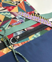 DIY Set SUNSETtotebag Gobelin coloured triangles 1