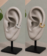 Ear Cuff "Kantig" | Silber und Gold | #42