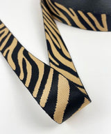 Webbing | Zebra | Beige-Black | 4 cm