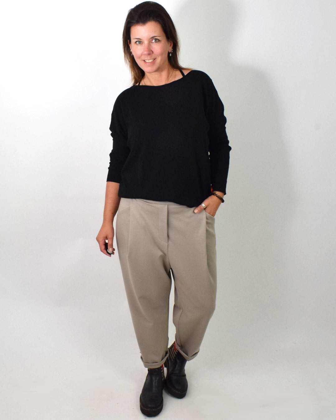 HNGlooseHOSE leni pepunkt Beige2