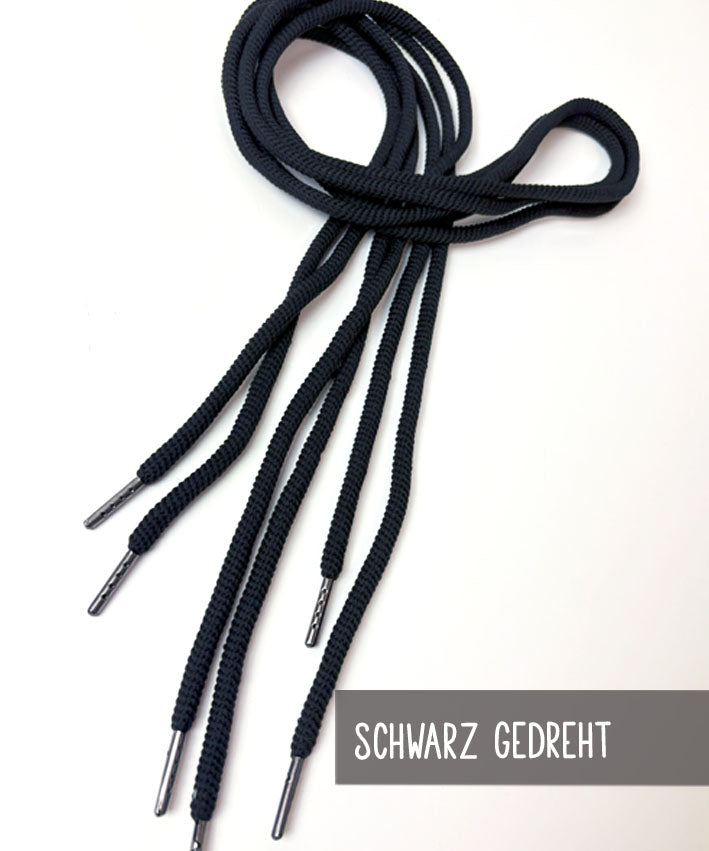Hoodiekordel Gun Metal Schwarz