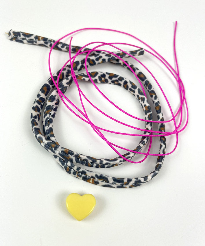 Jerseyarmband-Herz-Gelb