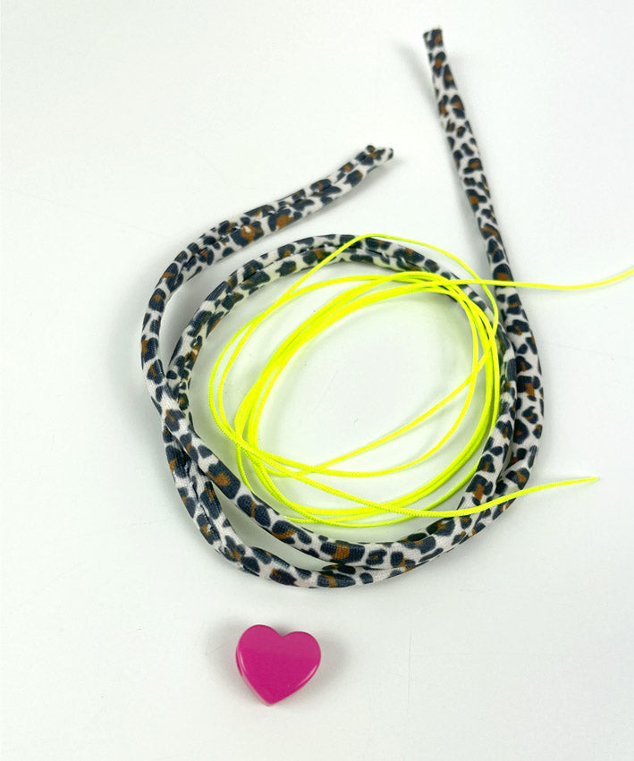 Jerseyarmband-Herz-Pink