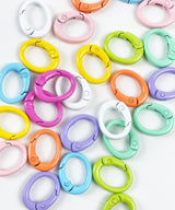 Bag Ring OVAL | hinged | carabiner | 19 x 15 mm | 10 colours
