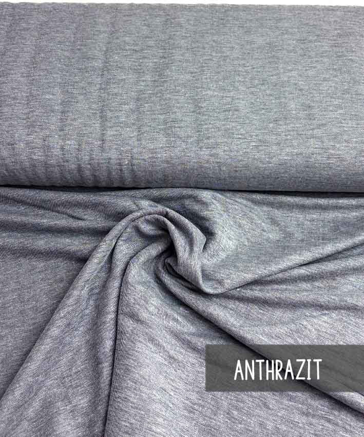 Knit Viskose Leinen Look anthrazit leni pepunkt