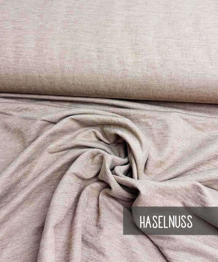 Knit Viskose Leinen Look haselnuss leni pepunkt