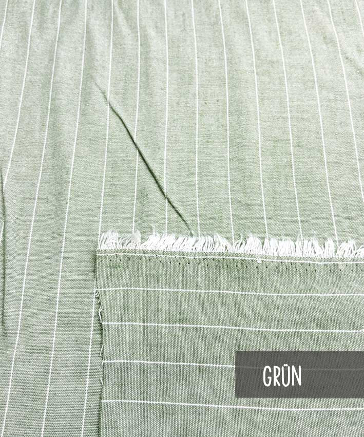 Leinen Scandi Stripes grn 2 leni pepunkt