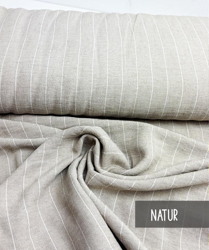 Leinen Scandi Stripes natur leni pepunkt