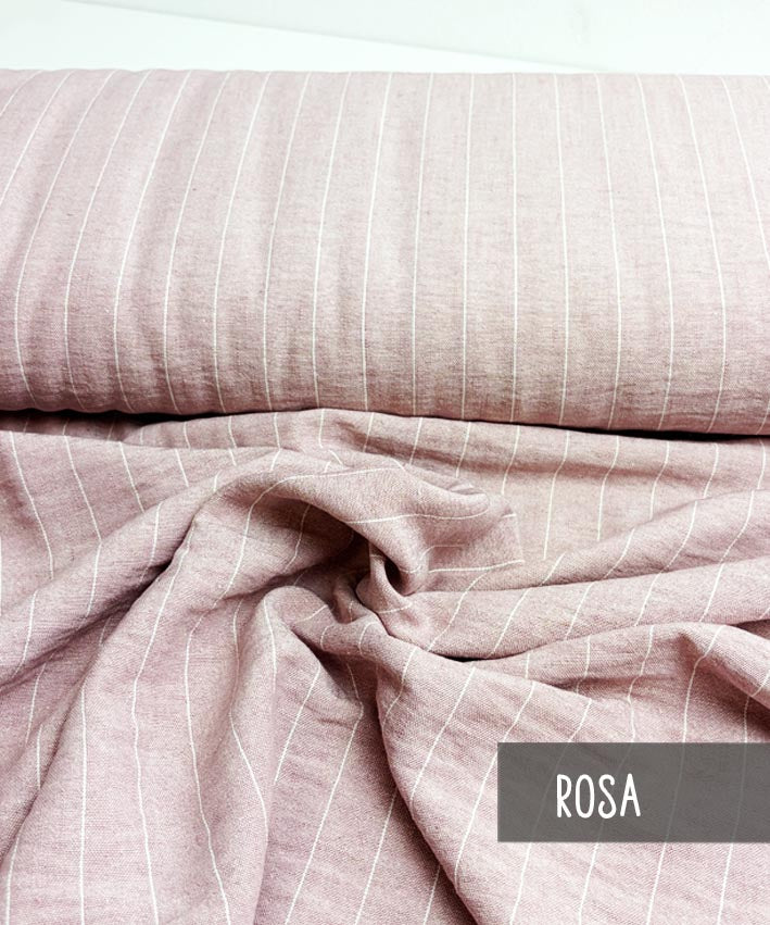 Leinen Scandi Stripes rosa leni pepunkt