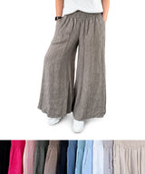 READYtoWEAR | Leinenhose | gesmokter Bund | 12 Farben