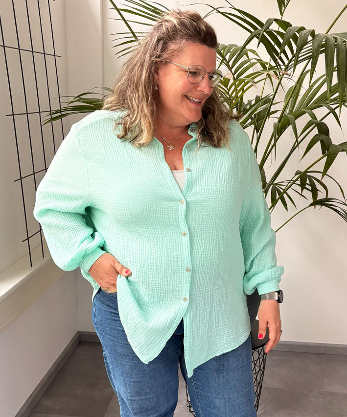 Musselinbluse Uni Langarm Teaser 2