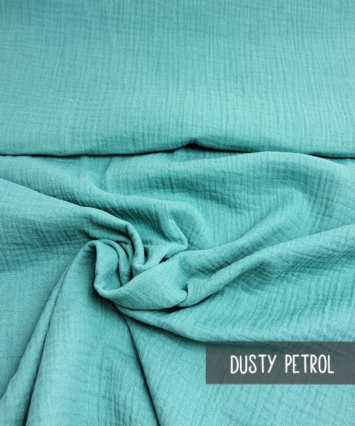 NEWMusselin dusty petrol leni pepunkt