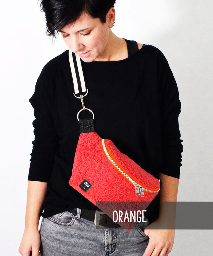 NP101 Cubebag Teddy Boucle orange leni pepunkt