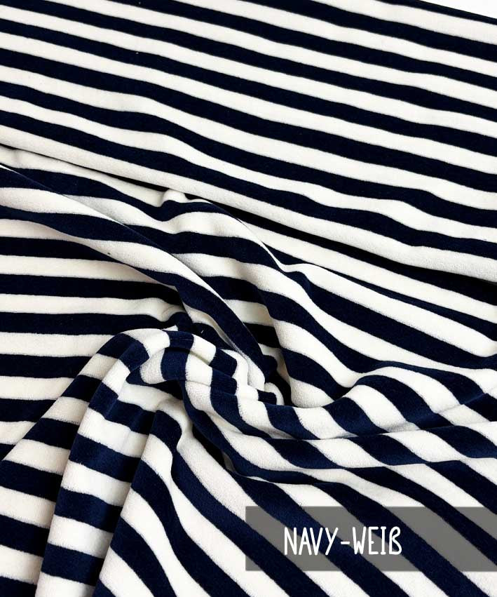 Nicky Velours navy-wei1 leni pepunkt