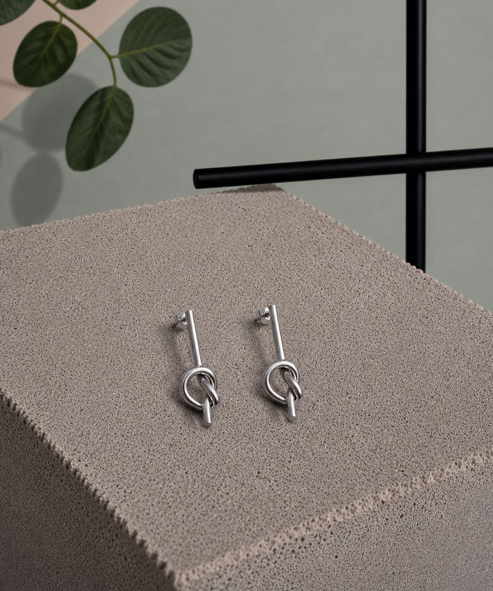 Ohrstecker Knoten Silber